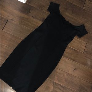 Felicity & Coco Black Dress with Gold Zippers